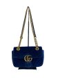 Gucci Medium Blue Velvet Marmont Crossbody Online Hot Sale