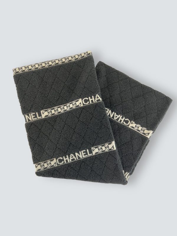 Chanel Black 100% Cashmere Scarf For Cheap