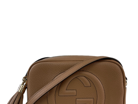 Gucci Tan Grained Leather Soho Disco Crossbody - As Seen on Instagram Hot on Sale