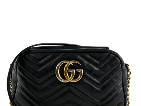 Gucci Black Leather Marmont Crossbody Online Sale