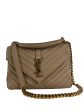 Saint Laurent Nude Chevron Leather College Top Handle Shoulder Bag For Cheap