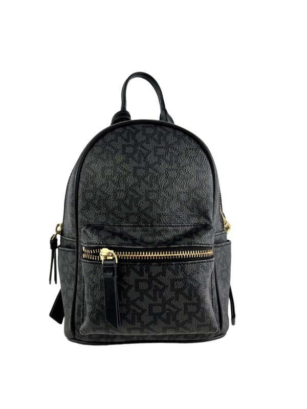 DKNY Grey Monogram Canvas Backpack Online now