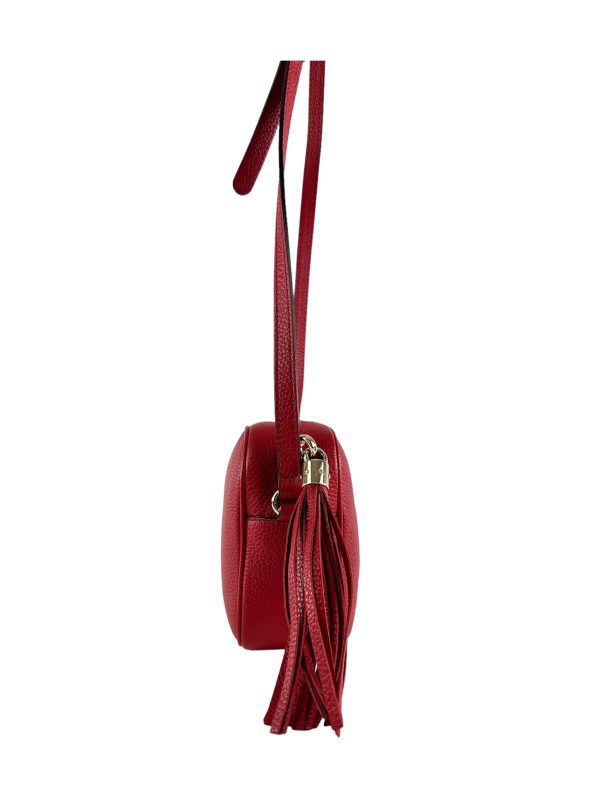 Gucci Red Leather Soho Crossbody Hot on Sale