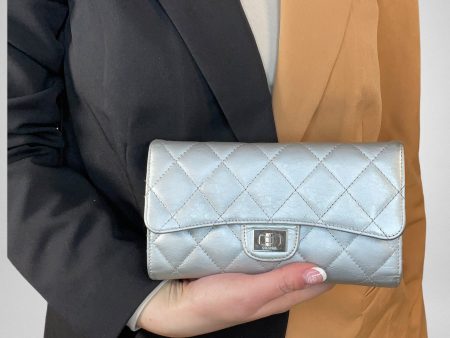 Chanel Silver Leather Wallet Sale