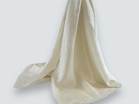 Christian Dior Cream Oblique Silk & Cashmere Shawl For Sale