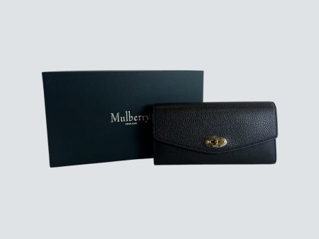 Mulberry Black Leather  Darley  Wallet Online