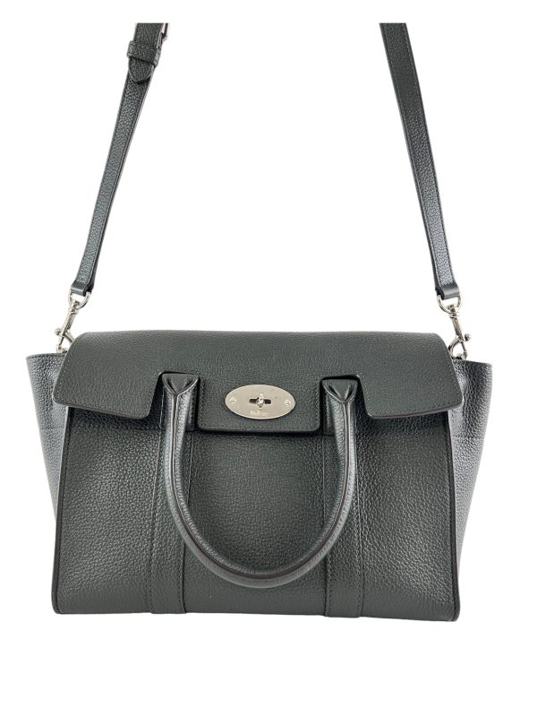 Mulberry Mini Charcoal Leather Bayswater Tote For Sale