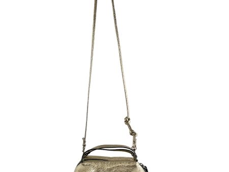 Gianni Chiarini Gold Metallic Leather Mini Crossbody Supply