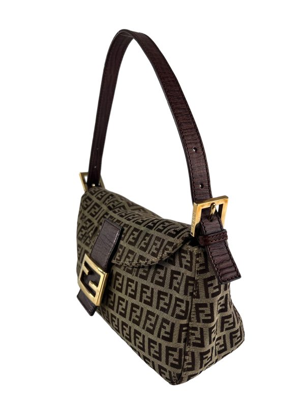 Fendi Monogram Zucca Canvas Shoulder Bag Sale