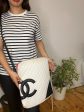 Chanel Large White Leather Cambon Crossbody Satchel Online Hot Sale