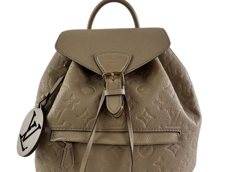 Louis Vuitton Taupe Empriente Leather Backpack For Sale