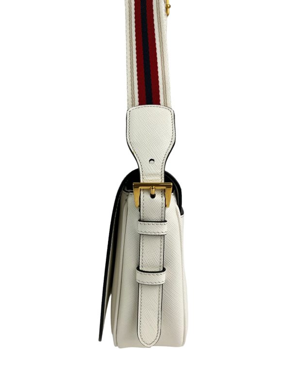 Prada White Leather Crossbody For Sale