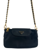 Prada Small Vintage Black Nylon & Leather Crossbody Online Sale