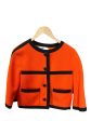 Chanel Vintage Orange & Black Wool Blazer - UK 8 Hot on Sale