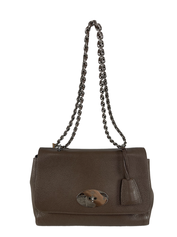 Mulberry Taupe Leather Medium Lily Crossbody Online now