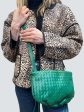 Bottega Green Intrecciato Leather Crossbody Supply