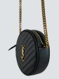 Saint Laurent Black Chevron Leather Camera Crossbody For Discount