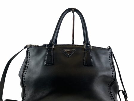 Prada Black Leather Tote Online Hot Sale