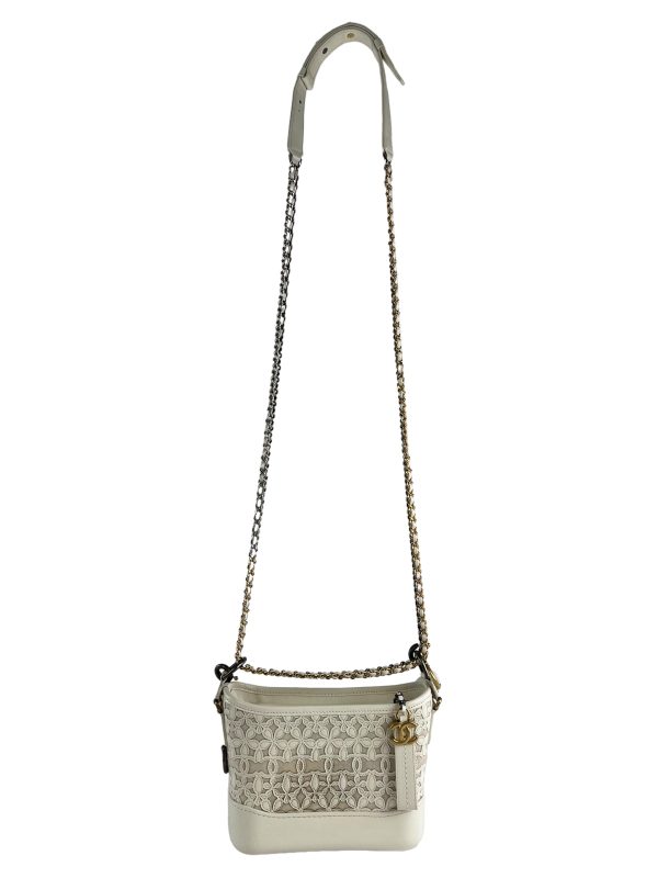 Chanel Cream Perforated Leather Gabrielle Crossbody on Sale