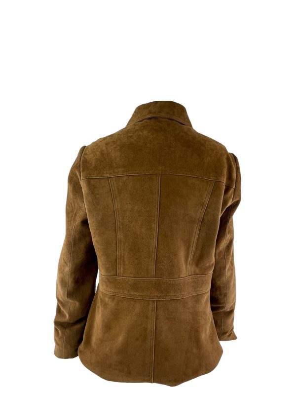 Stefanel Tan Suede Jacket - Size X-Large on Sale