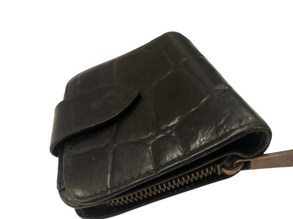 Mulberry Black Croc Effect Leather Wallet For Cheap