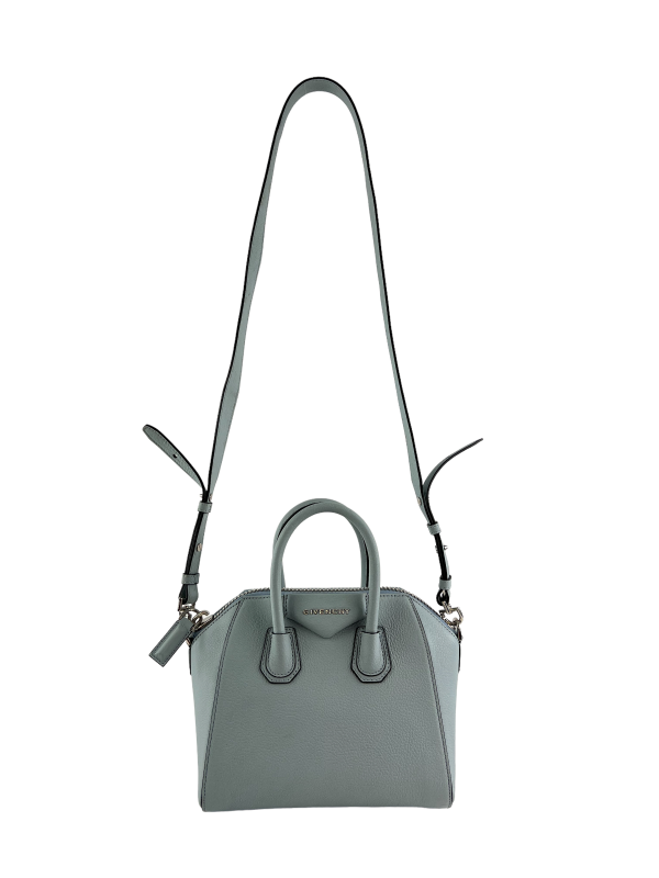 Givenchy Ice Blue Leather Mini Antigona Crossbody Supply