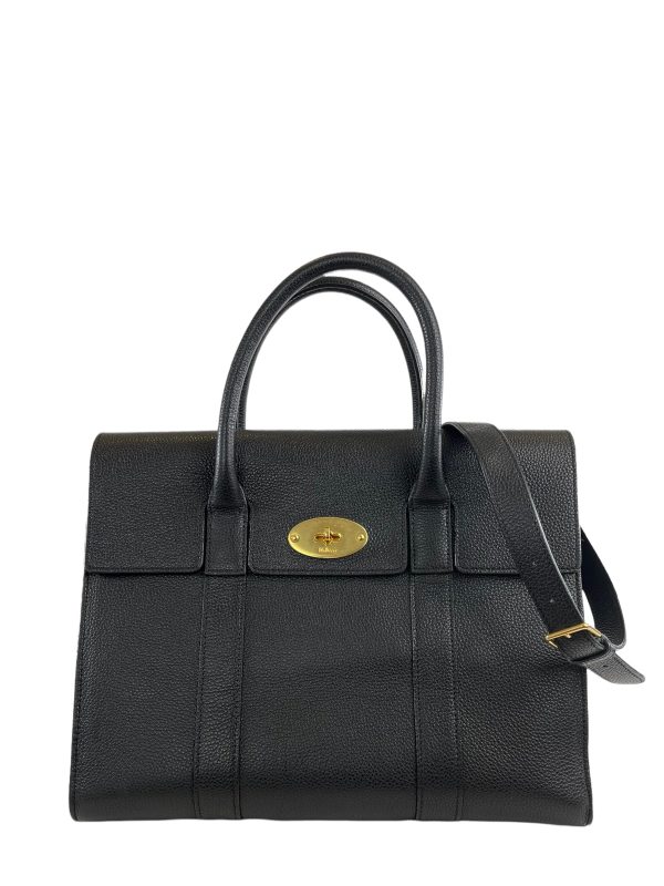 Mulberry Black Grained Leather Bayswater Tote Online