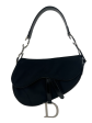 Christian Dior Black Canvas Nylon & Patent Leather Saddle Bag Online