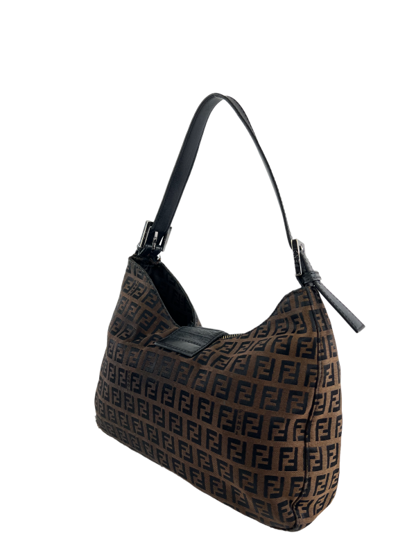 Fendi Monogram Canvas Vintage Shoulder Bag on Sale