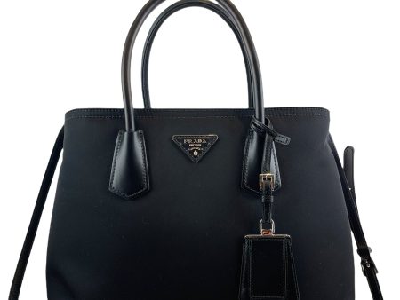 Prada Black Double Nylon and Saffiano Leather Tote Online