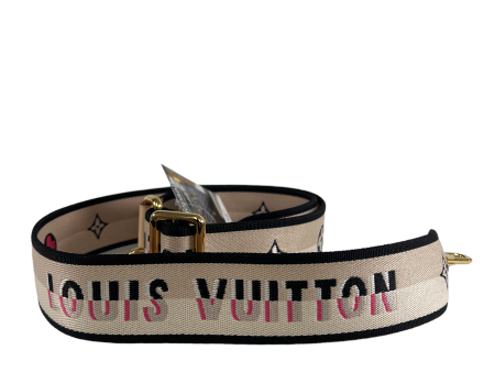 Louis Vuitton Beige  Pink Canvas Bag Strap on Sale