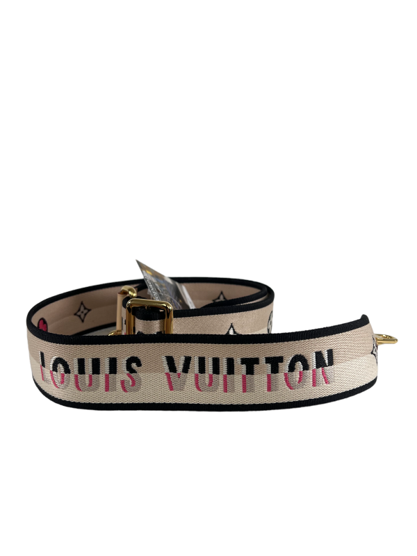 Louis Vuitton Beige  Pink Canvas Bag Strap on Sale