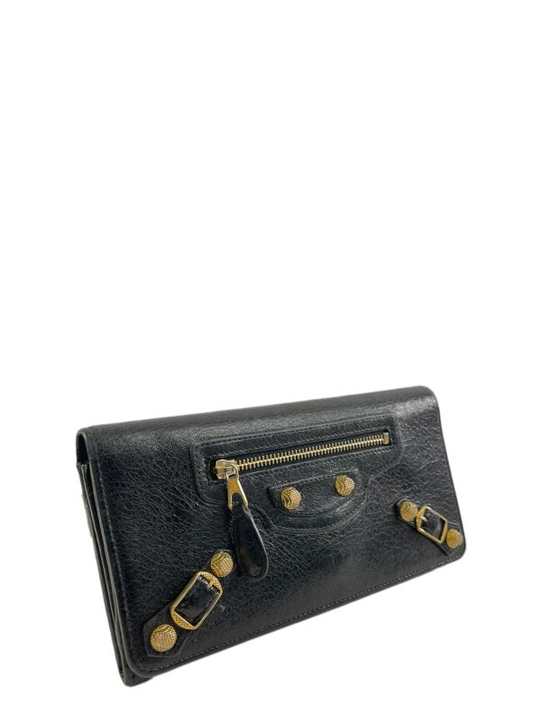 Balenciaga Black Leather City Wallet Online Hot Sale