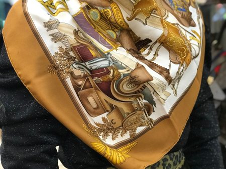 Hermès Brown Silk Scarf Online