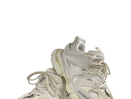 Balenciaga White Leather ‘Track’ Trainers - UK6 For Sale