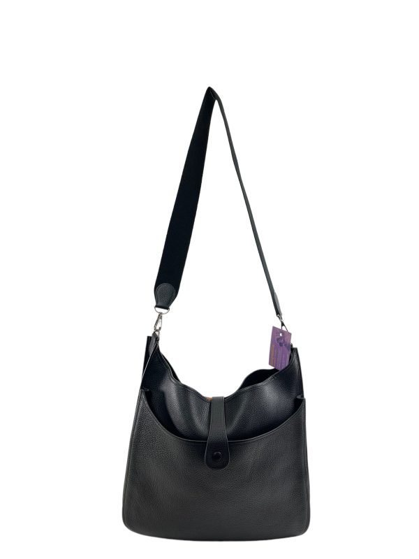 Hermès Black Clemence Leather Evelyne TGM Crossbody on Sale