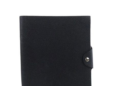 Hermès Black Leather Ulysse GM Notebook on Sale