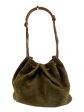 Gucci Khaki Suede Shoulder Bucket Bag Supply