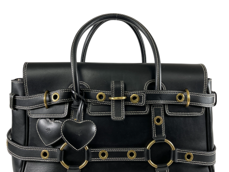 Luella X Mulberry Black Leather Gisele Tote Sale