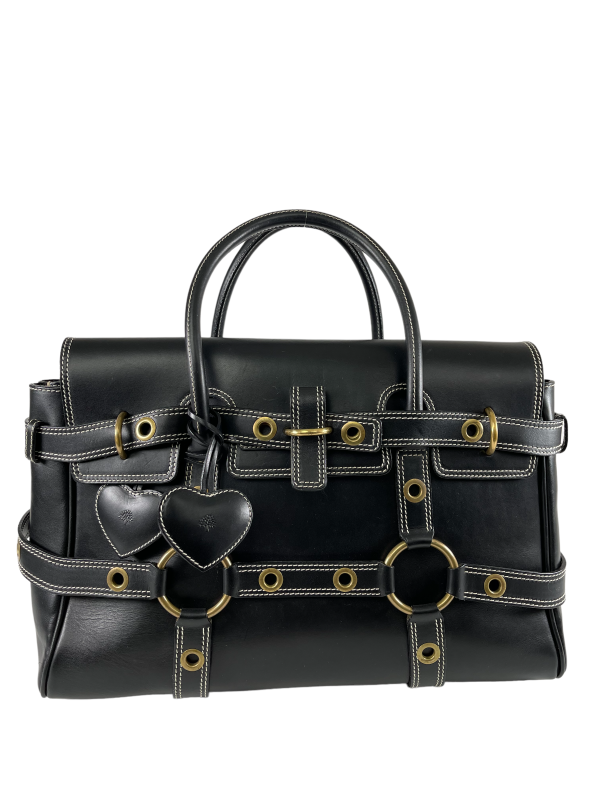 Luella X Mulberry Black Leather Gisele Tote Sale