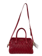 Miu Miu Red Ruched Leather Tote Supply