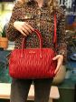 Miu Miu Red Ruched Leather Tote Supply