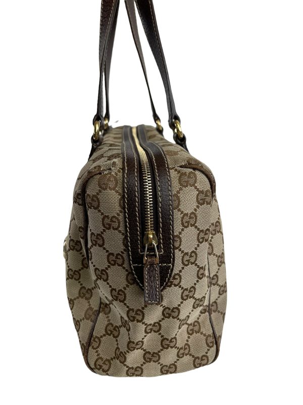 Gucci Leather & Monogram Canvas Tote Hot on Sale