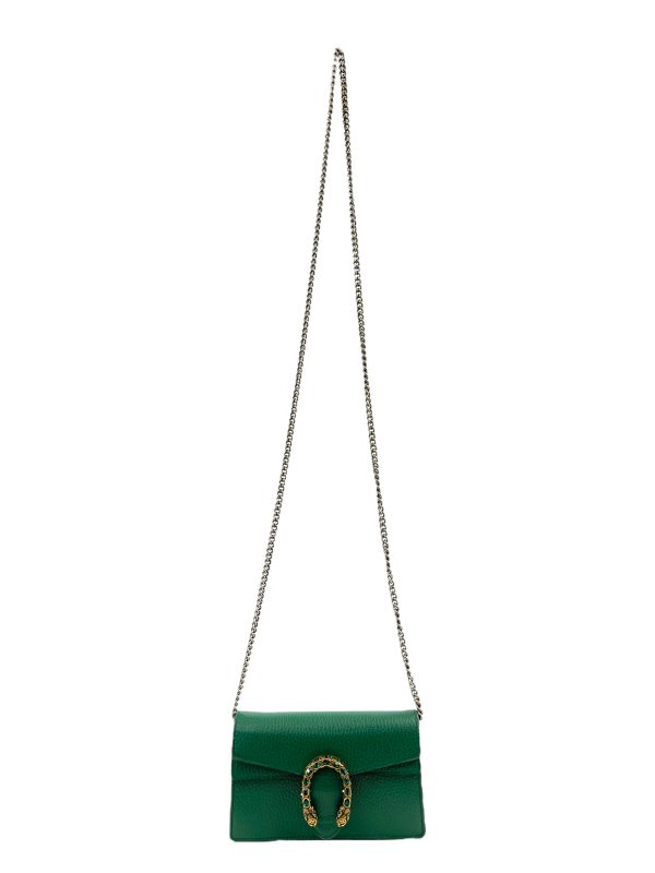 Gucci Green Leather Super Mini  Dionysus  Crossbody Online Sale