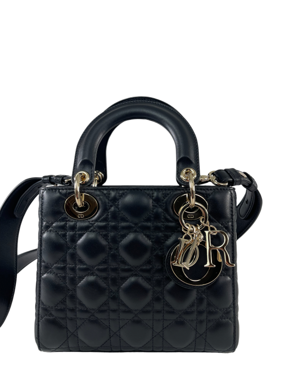 Christian Dior Black Quilted Leather  Lady Dior  Sale