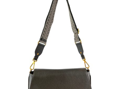 Coccinelle Olive Grained Leather Crossbody Sale