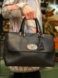 Mulberry Black Grained Leather Handbag For Sale