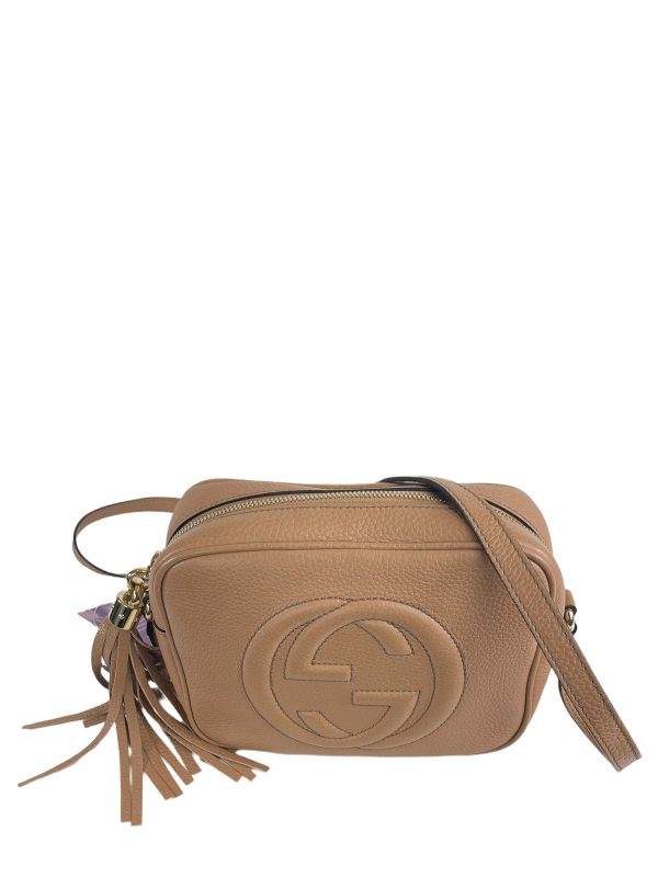 Gucci Tan Leather Soho Crossbody Online Sale