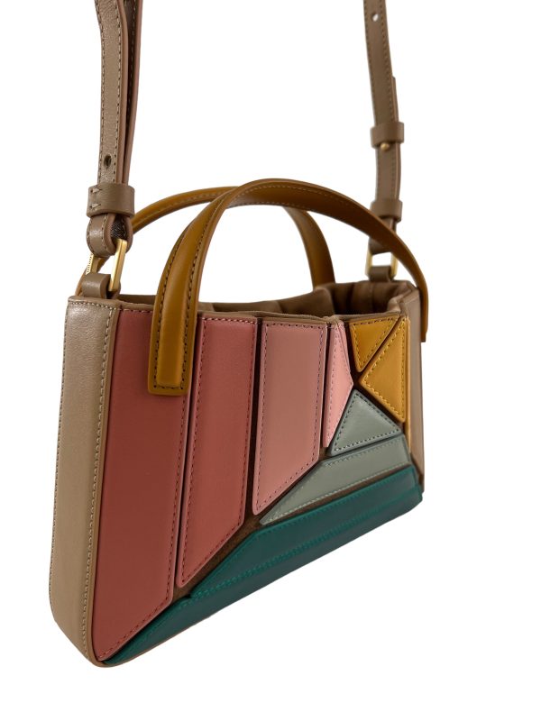 Mlouye Multi Colour Leather Handbag on Sale