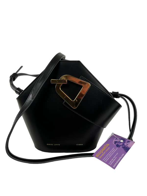 Danse Lente Black Leather Structured Bucket Bag Online now